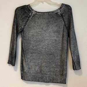 Metallic silver Charlotte Russe sweater